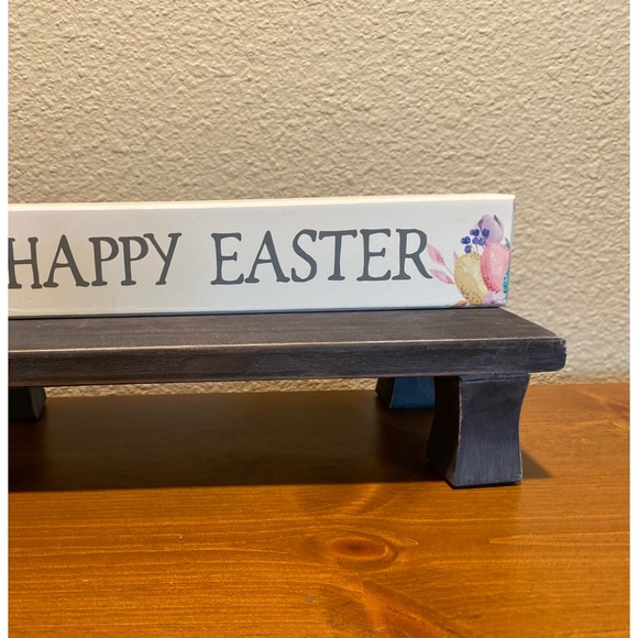 Happy Easter Wood Tabletop Sign, Farmhouse Easter Sign, Floral Happy Easter Sign - Picture 11 of 11